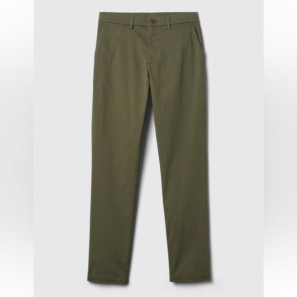 Gap Olive Green Skinny Modern Khakis Pants Sz 30X34 - Picture 1 of 7